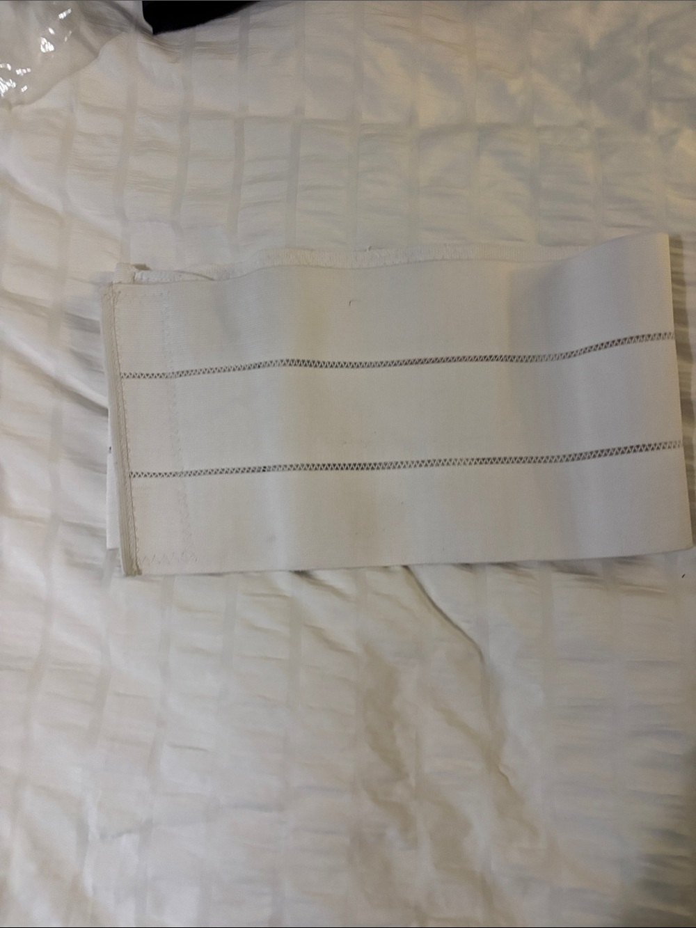 White Elastic Abdominal Binder Waist Support post op compression x2
